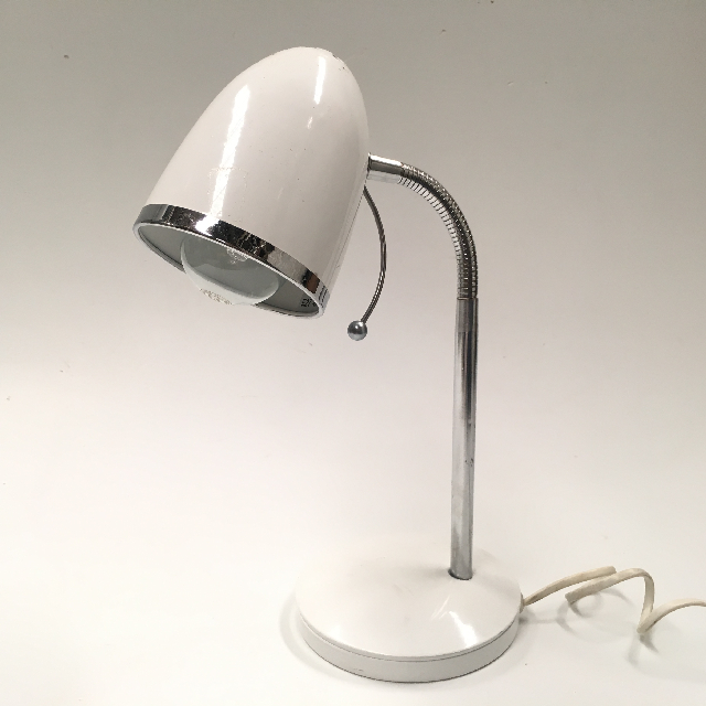 LAMP, Desk or Bedside Light - White Contemp